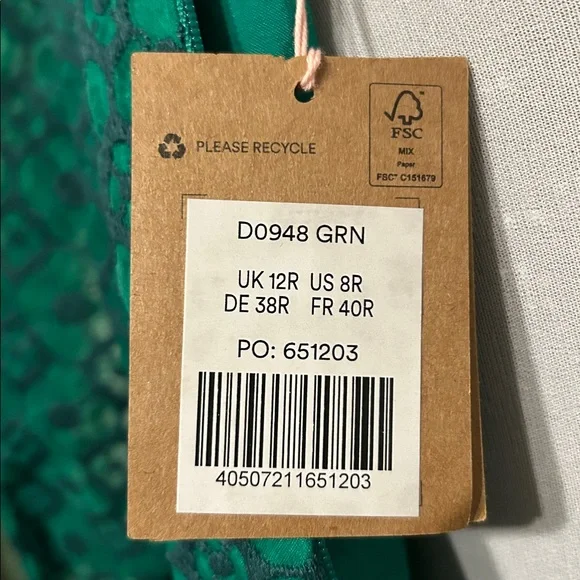 NWT Boden Midi Dress Fit-N-Flare Green Eyelet Lace Empire Waist - Picture 11 of 16